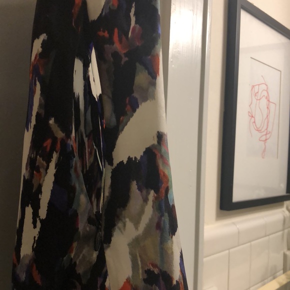 Splatter style multicolor printed tank blouse - Picture 2 of 5